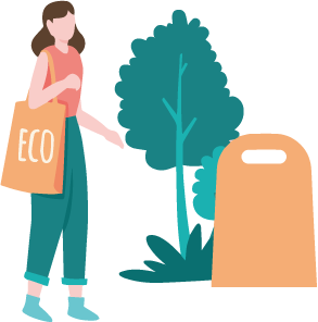エコバッグ女性